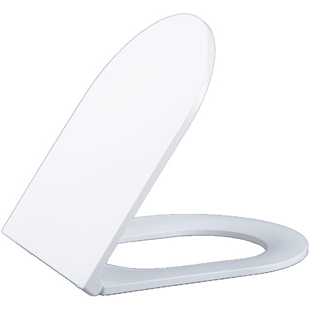 Abattant WC Rond Fermeture Douce Blanc - Siège Toilette Avec Fixations - Confort Et Hygiène