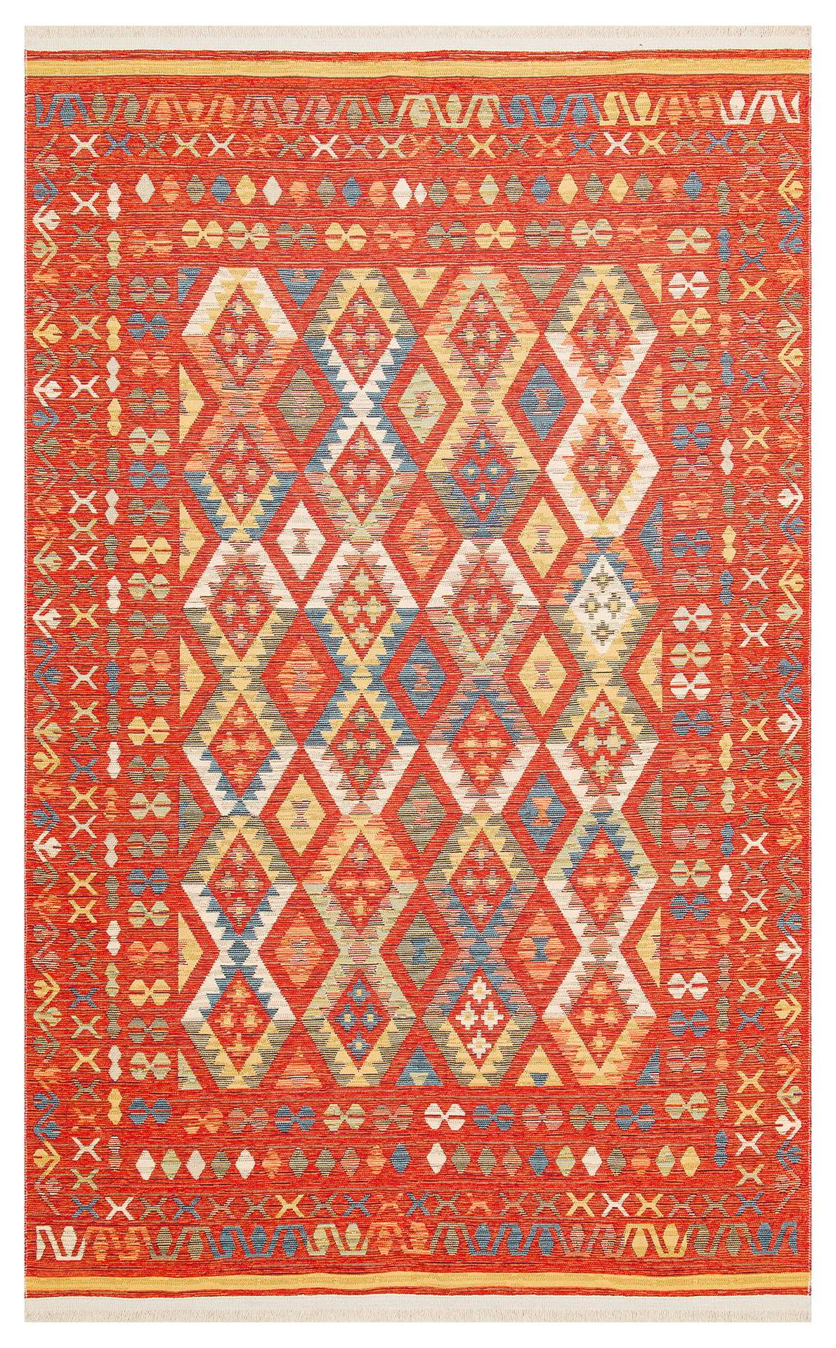 OTTOMAN - ALFOMBRA KILIM NOMADA NMD 08 - kilim auténtico suave al tacto, reversible y lavable, elaborados con algodón reciclado.Varias medidas. - 2