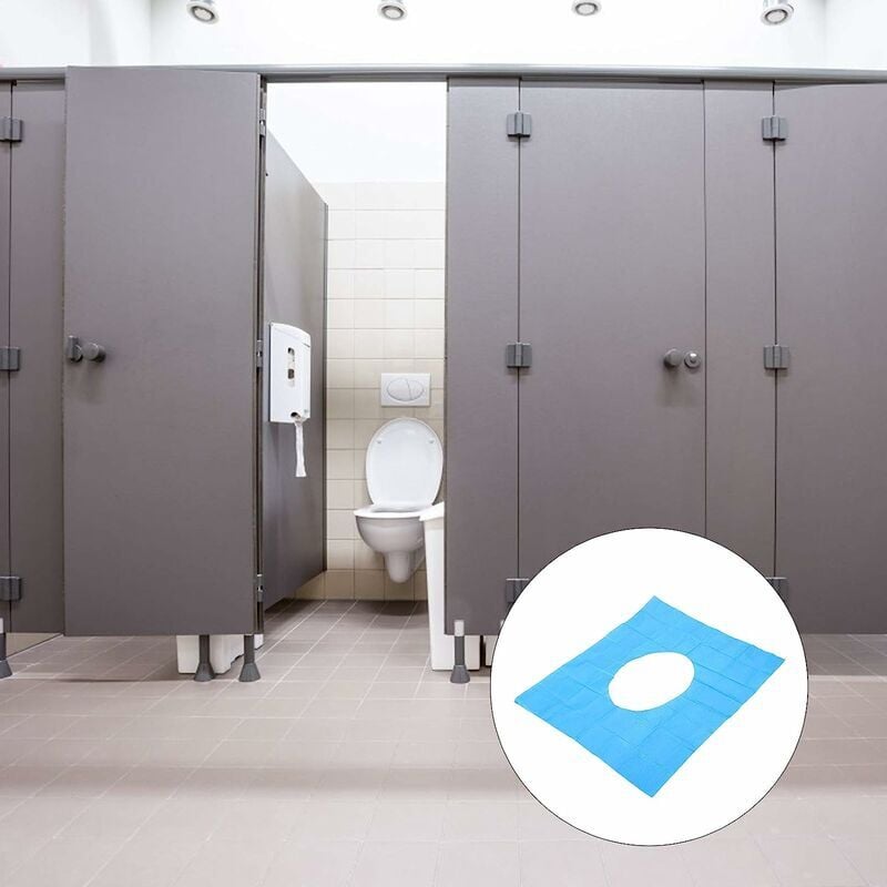 60 Pcs Protection Cuvette de Toilette Jetable Protège Abattant WC Publique Antibactérien ,Voyage Emballage Individuel - 2
