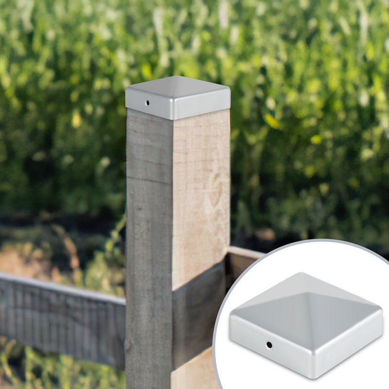 EMFA Capuchon Pour Poteau Carré 40x40 Mm Noir 10 Pièces Chapeau De Clôture Tube Plastique 4x4 Cm