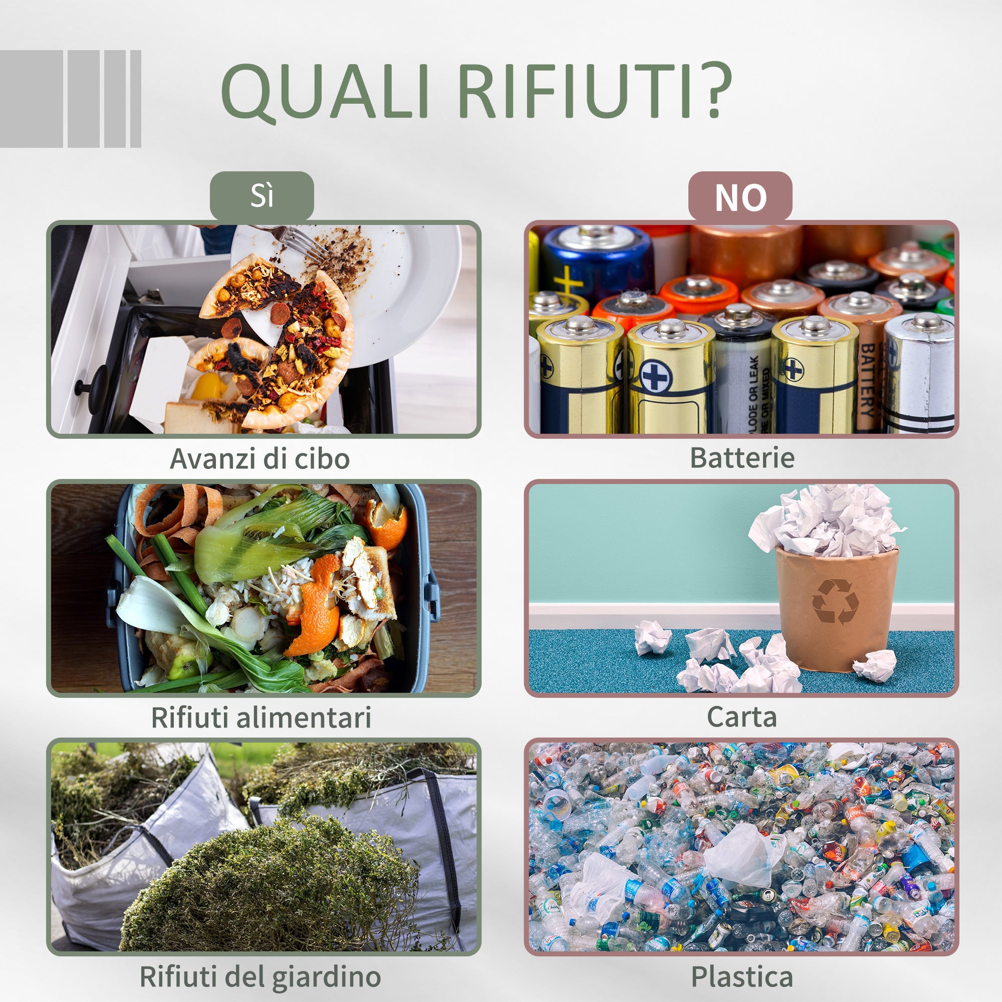 Outsunny Compostiera da Giardino Girevole a 2 Sezioni con 8 Prese d'Aria, in Acciaio e PP, 71x65x96 cm, Grigio - 5