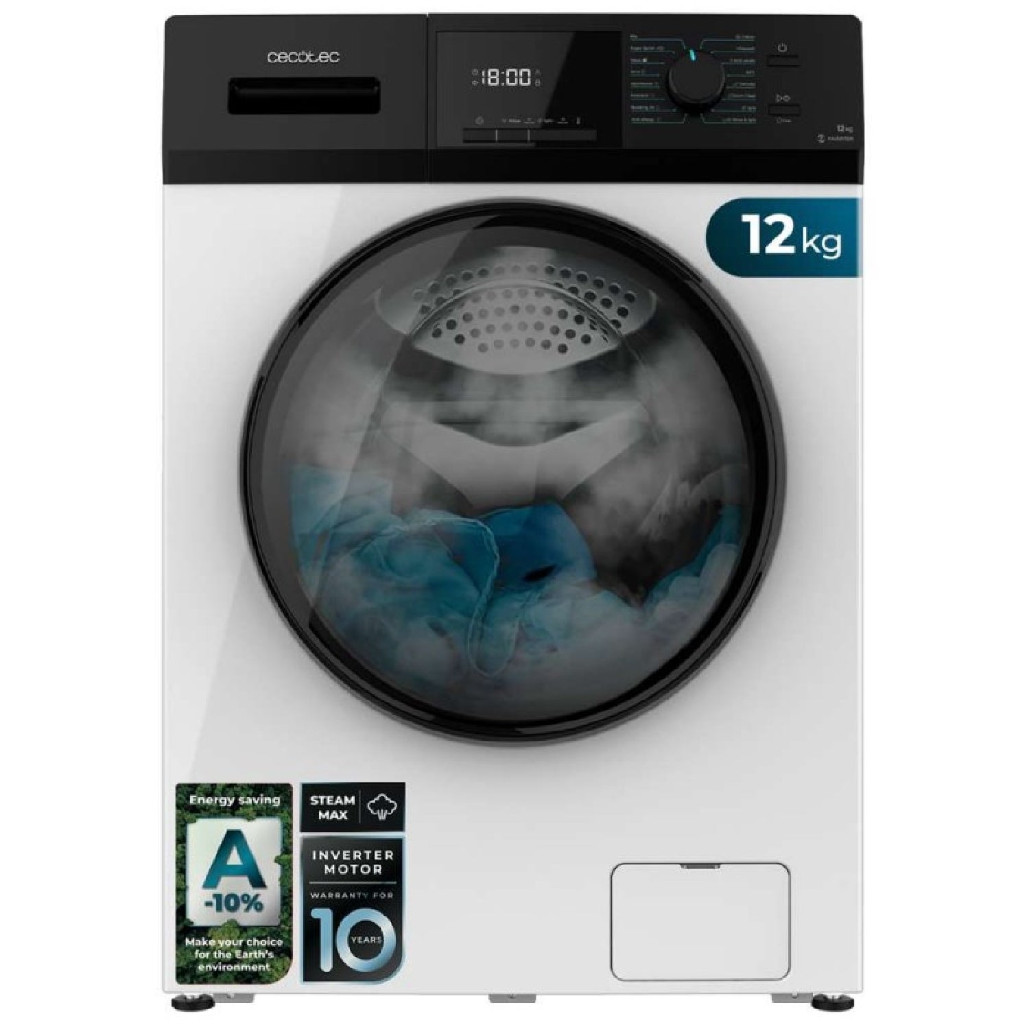 Puntello Magnetico Flessibile In Silicone Per Porta Lavatrice A Carica Frontale – 43 Cm, Bianco - 4