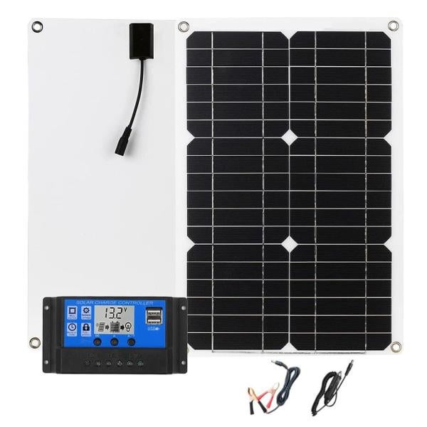 Zestaw paneli słonecznych, ładowarka solarna z kontrolerem ładowania solarnego, z