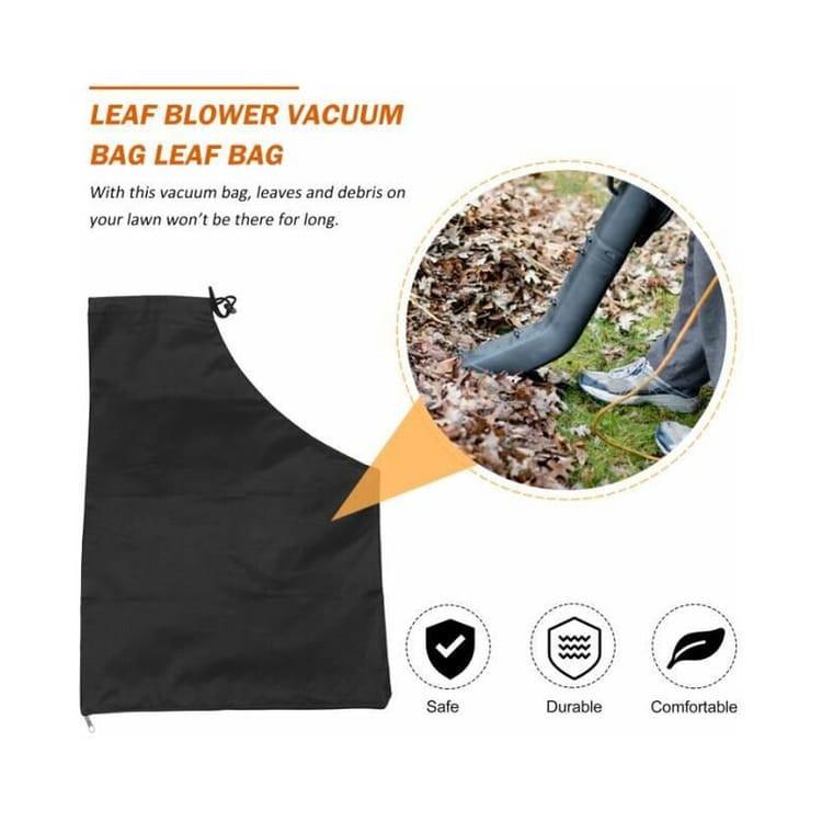 Souffleur de feuilles, sac d'aspiration, ramasseur de feuilles, convient à une utilisation intérieure et extérieure, 44 x 60 cm - 3