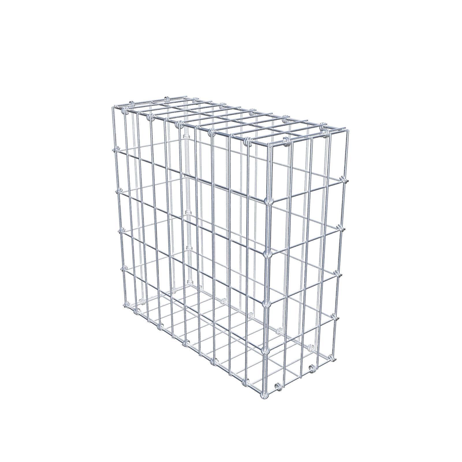 Gabion 50 cm x 50 cm x 20 cm (dł. x wys. x gł.), rozmiar oczek 5 x 10 cm, pierścień spiralny