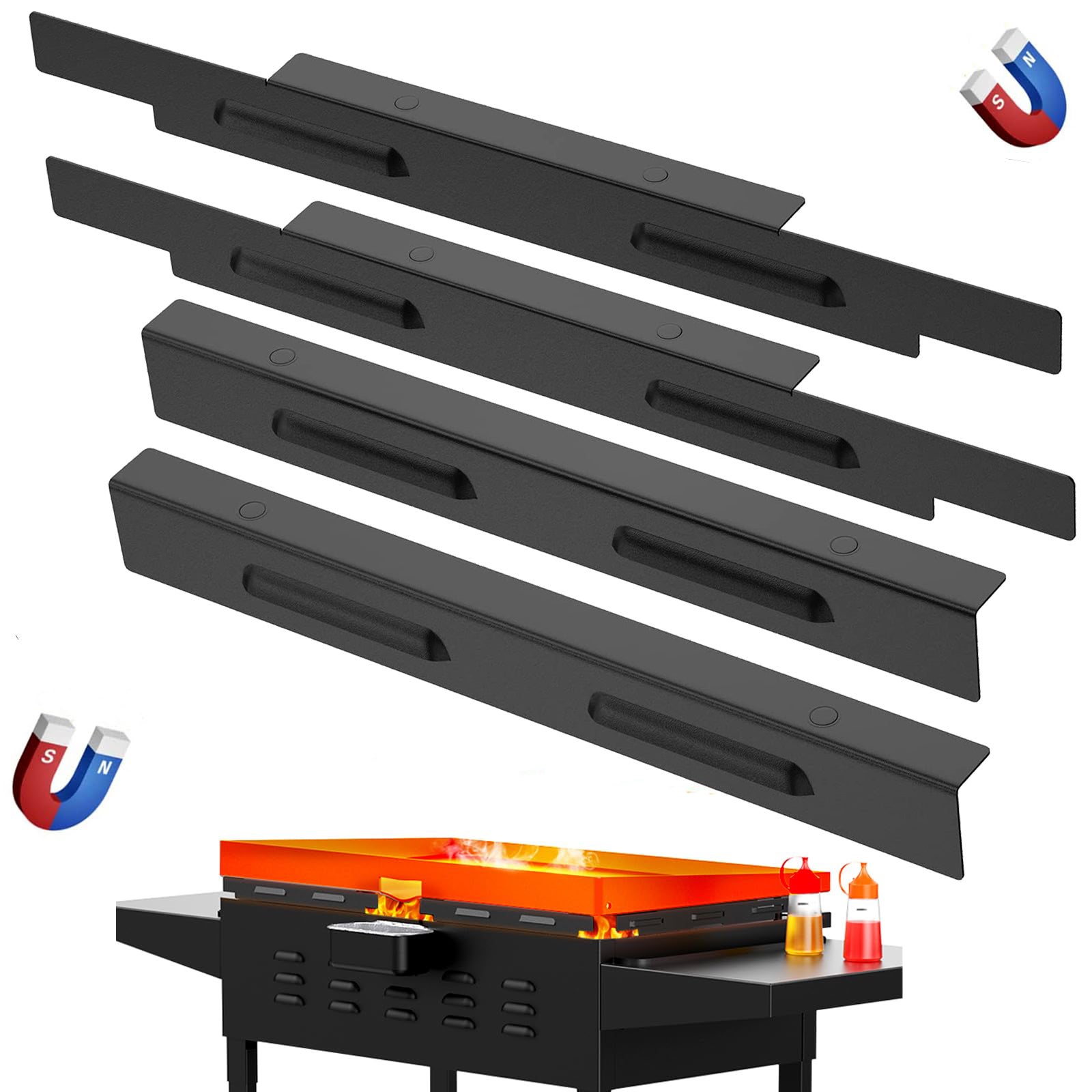 Osłona przeciwwiatrowa do płyty grillowej Blackstone cali akcesoria płyty grillowej Blackstone magnetyczna osłona przeciwwiatrowa stali nierdzewnej