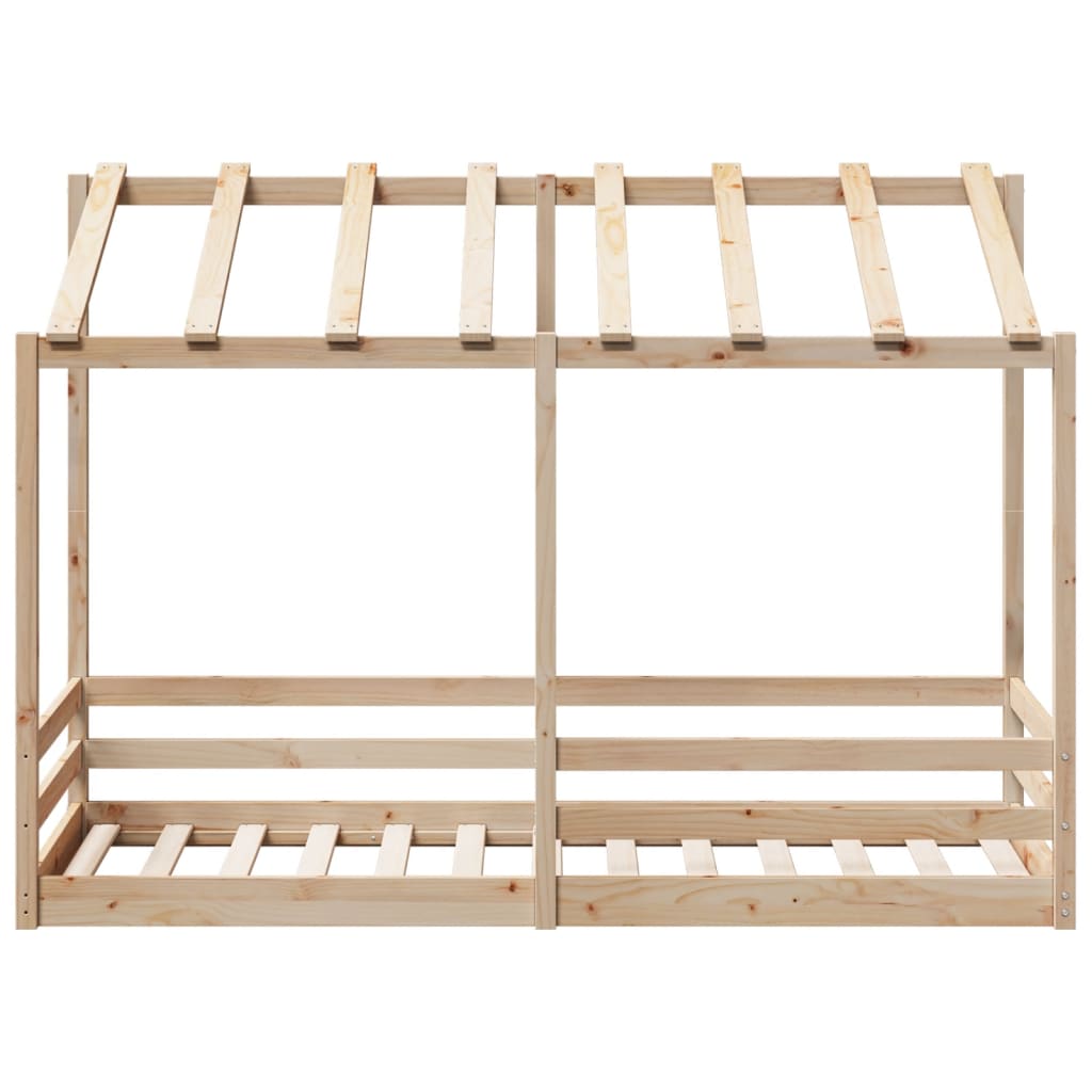 Lit pour enfants avec toit 90x190 cm bois massif de pin - 4