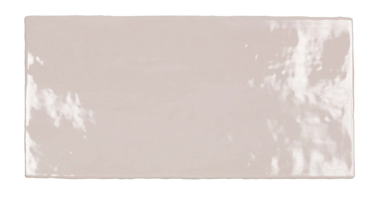 DREAM NUDE PINK - FAÏENCE / CARRELAGE MURAL ASPECT ARTISANAL 15x30 CM - ROSE PALE BRILLANT - PACK 1m2 - 2