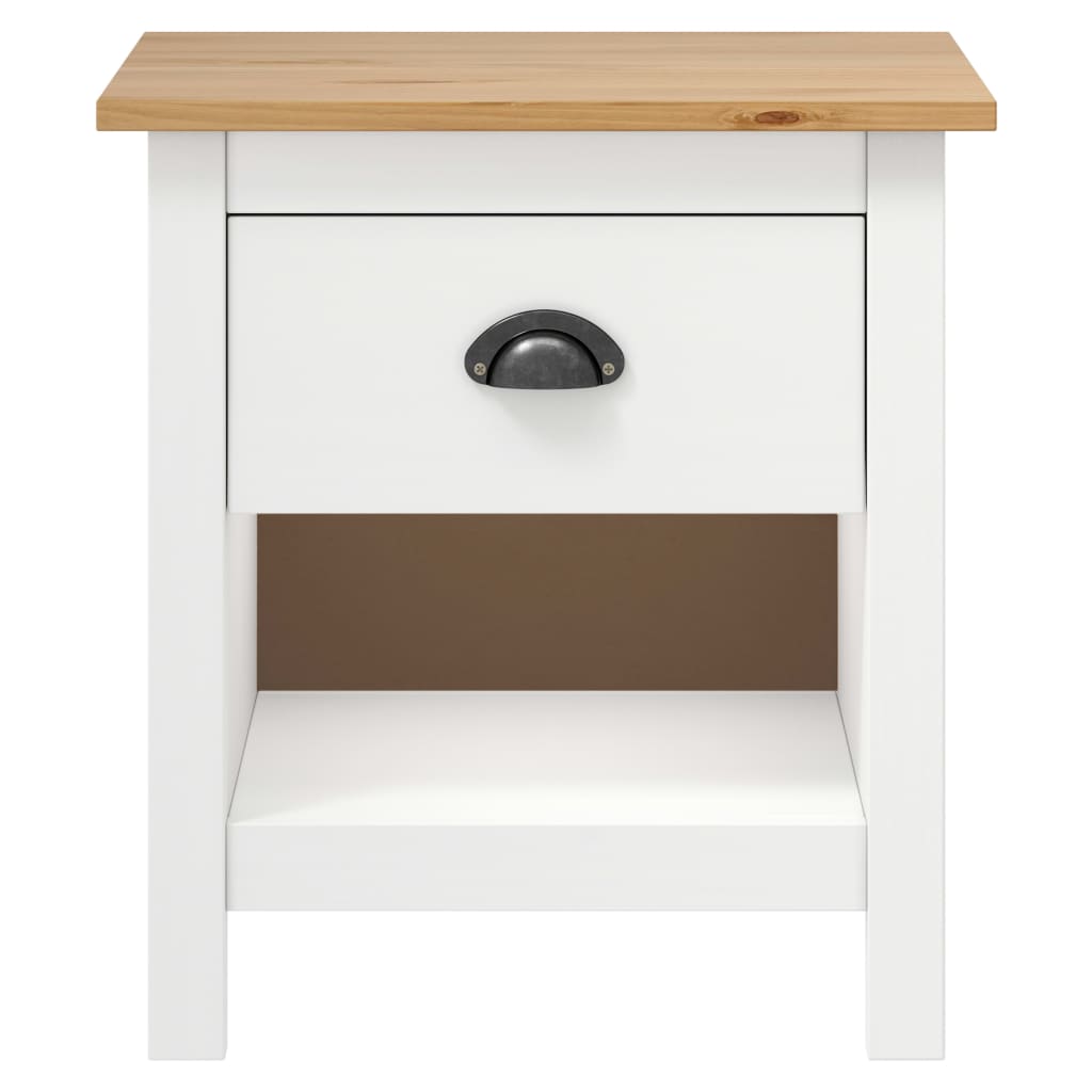 Lot de 2 Tables de chevet，Table d'appoint, Table de nuit pour Salon Chambre Hill 46x35x49,5 cm Bois de pin solide457530 - 3