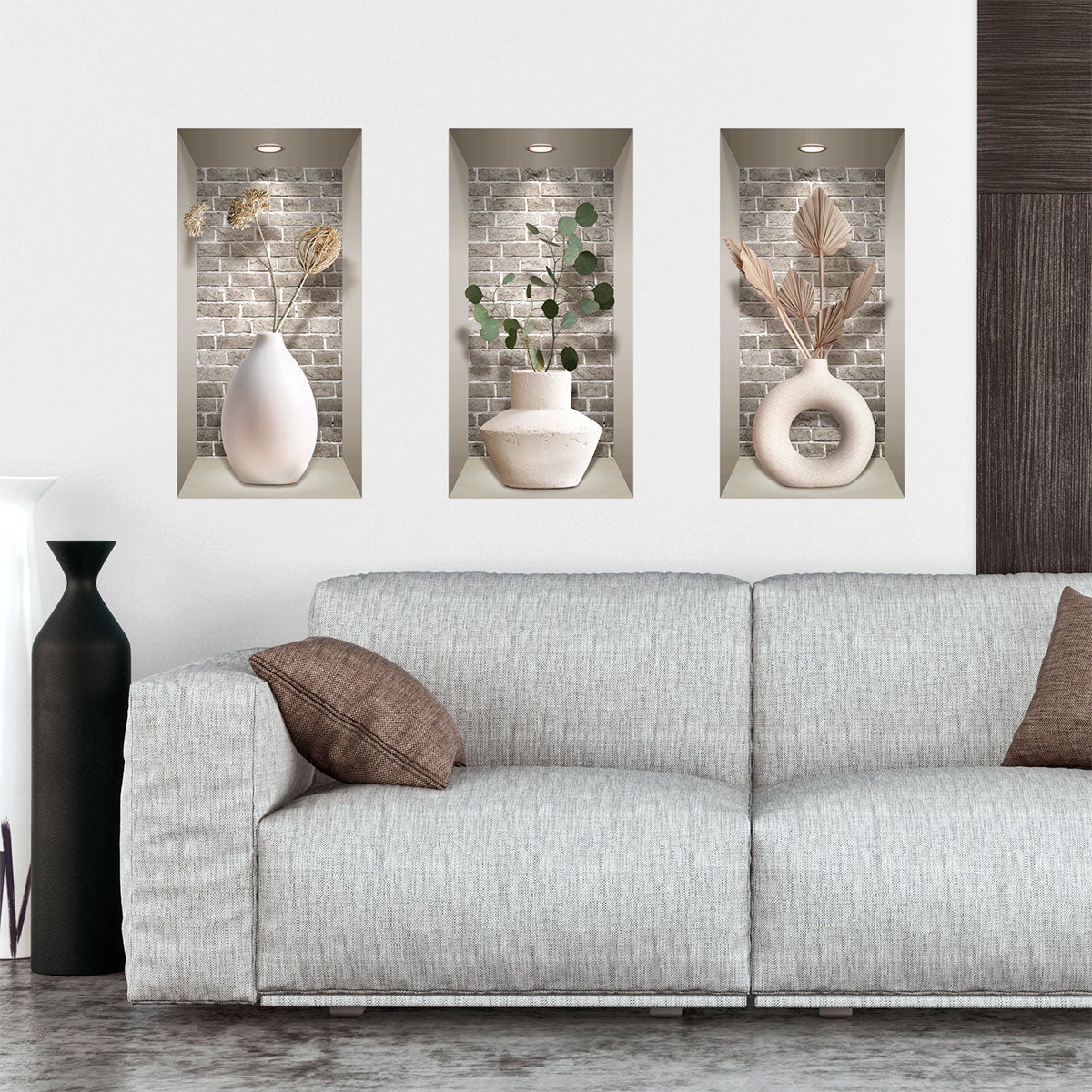 Adesivo 3D vasi e piante di design - Sticker adesivo - adesivi murali - 80x120cm - 4