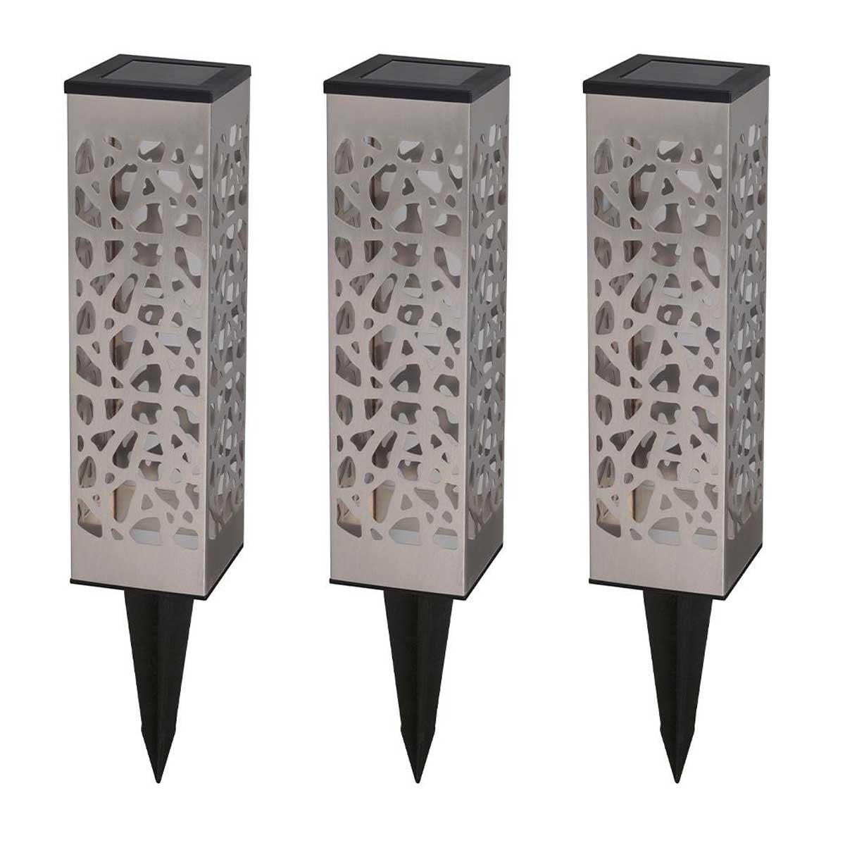 3 organiczne lampy solarne H31CM do gruntu