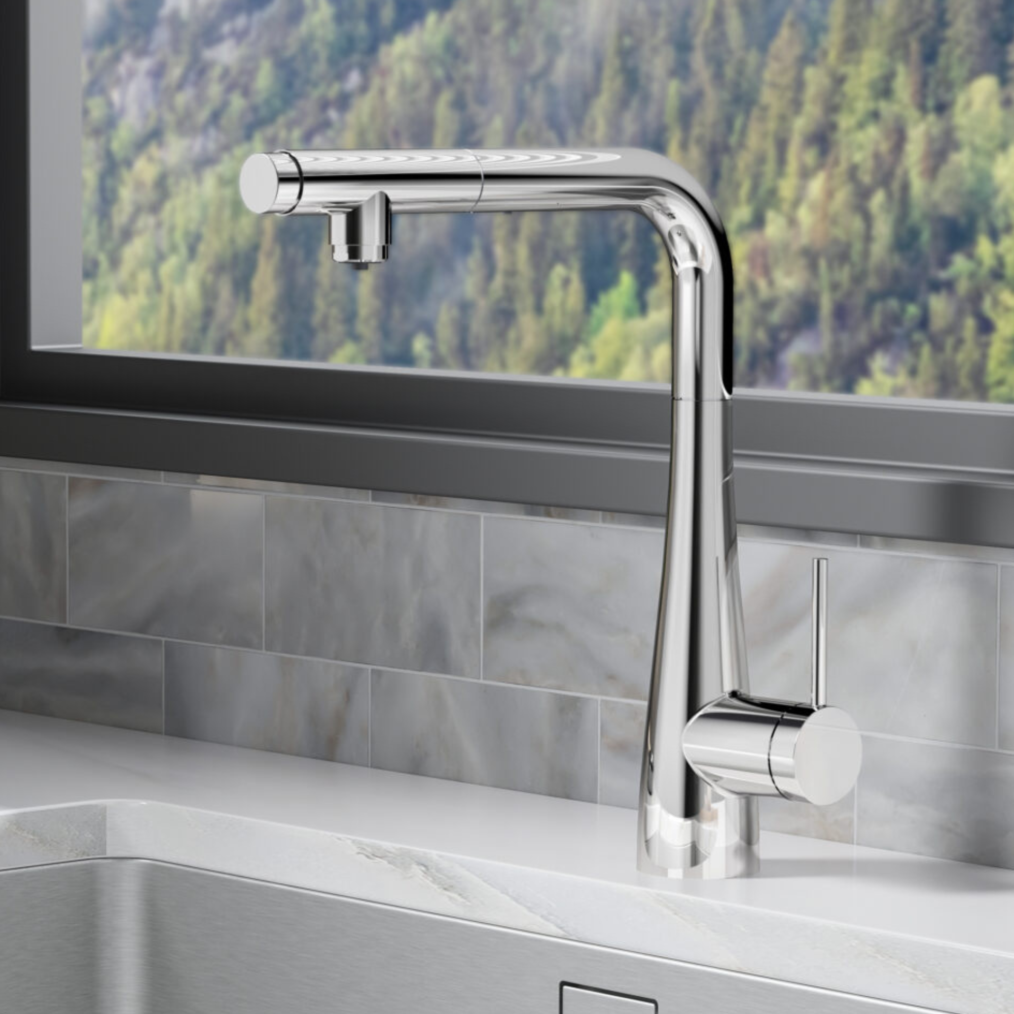 IMEX Grifo de Cocina Osmosis Extraible Grifo Monomando