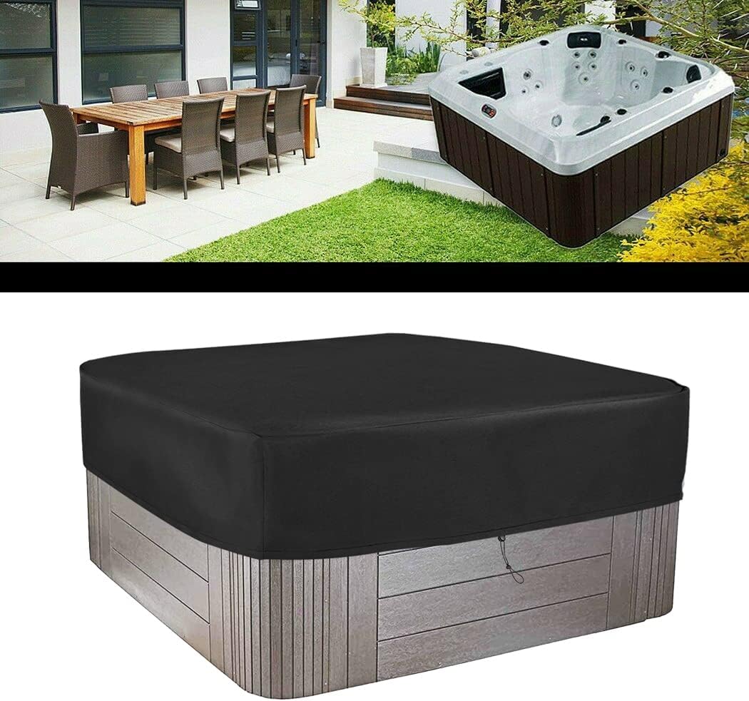 Pokrowiec na spa z tkaniny Oxford 210D, wodoodporny, pyłoszczelny i odporny na promieniowanie UV, odpowiedni do spa na świeżym powietrzu (230 x 230 x