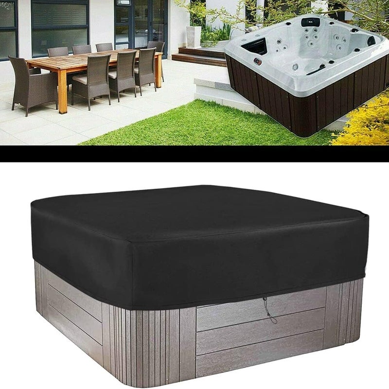 Pokrowiec na spa z tkaniny Oxford 210D, wodoodporny, pyłoszczelny i odporny na promieniowanie UV, odpowiedni do spa na świeżym powietrzu (230 x 230 x