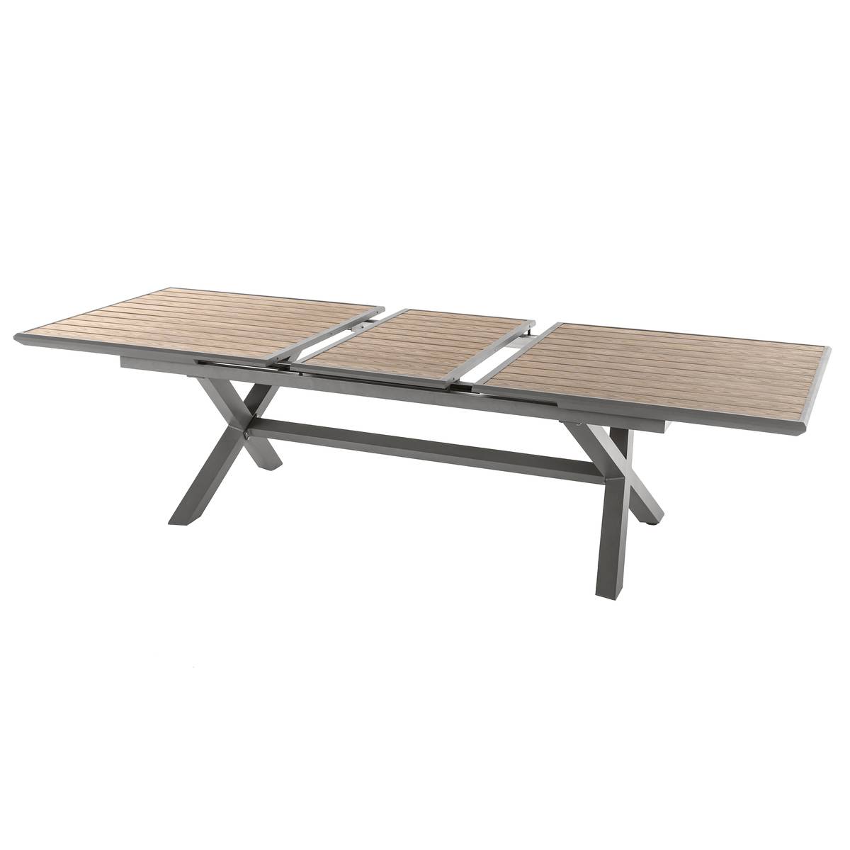 Table de jardin extensible Axiome Effet bois honey & Praline - Hespéride - 3
