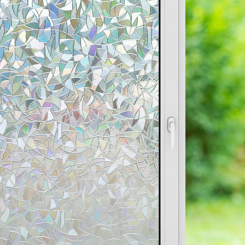 Folia okienna elektrostatyczna dekoracyjna matowa prywatność, Łuski 3D, 90*200 cm, 2 sztuki