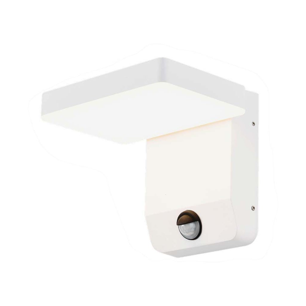 Kwadratowa lampa ścienna LED 17W 150LM/W z czujnikiem Kolor biały 4000K IP65
