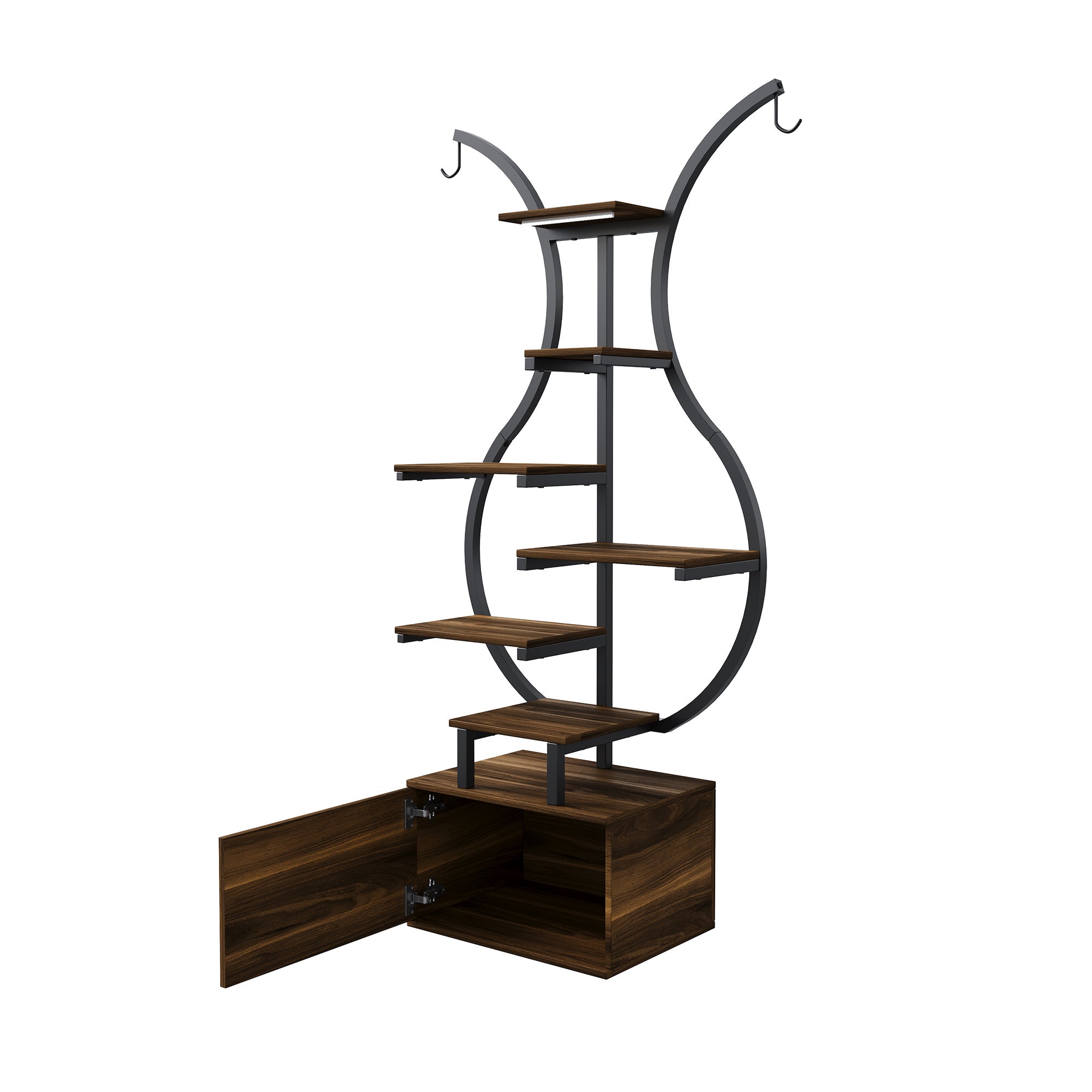 Support pour Plantes D'intérieur avec Lampes de Croissance, étagère à 6 Niveaux, 142 cm de Haut, en Métal, Dispositif de Rangement Anti-renversement - 7