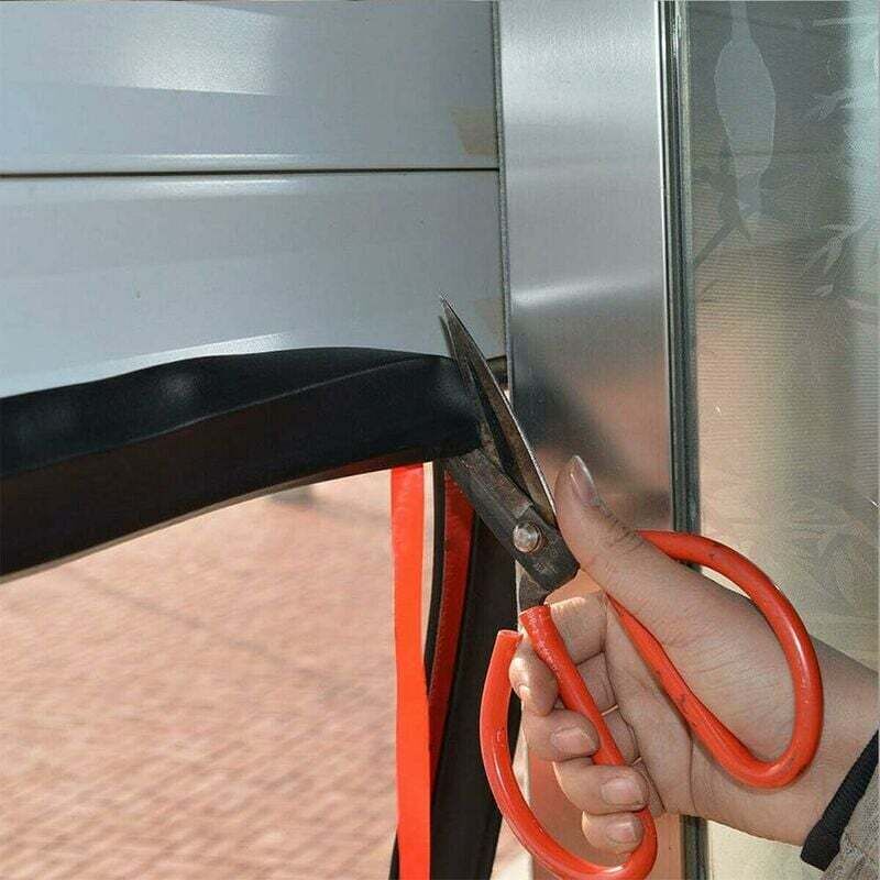 Fita de vedação de borracha multiuso, fita de vedação para porta de garagem, fita de vedação para borda inferior com vedação completa (2,5 metros) - 2