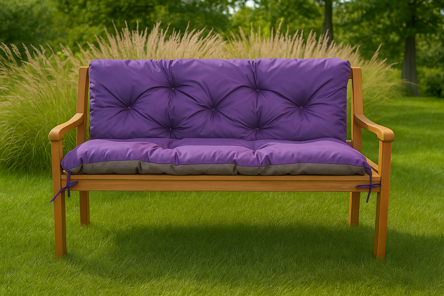Coussin pour banc de jardin 100x60x50cm, coussin de banc de jardin Violet, coussin de banc extérieur, coussin de balançoire, coussin de jardin - 3