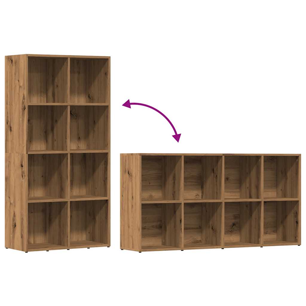 Bibliothèque | Armoire de livres | Meuble de Rangement chêne artisanal 66x30x130 cm bois d'ingénierie CFW166762 - 8
