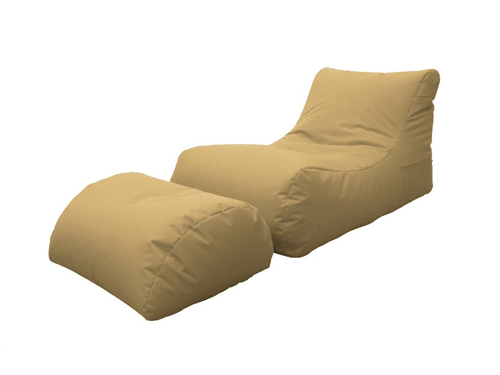 Puf alton, sillón multiusos, puf, puf reposapiés, made in italy, 120x80 h60 cm, beige