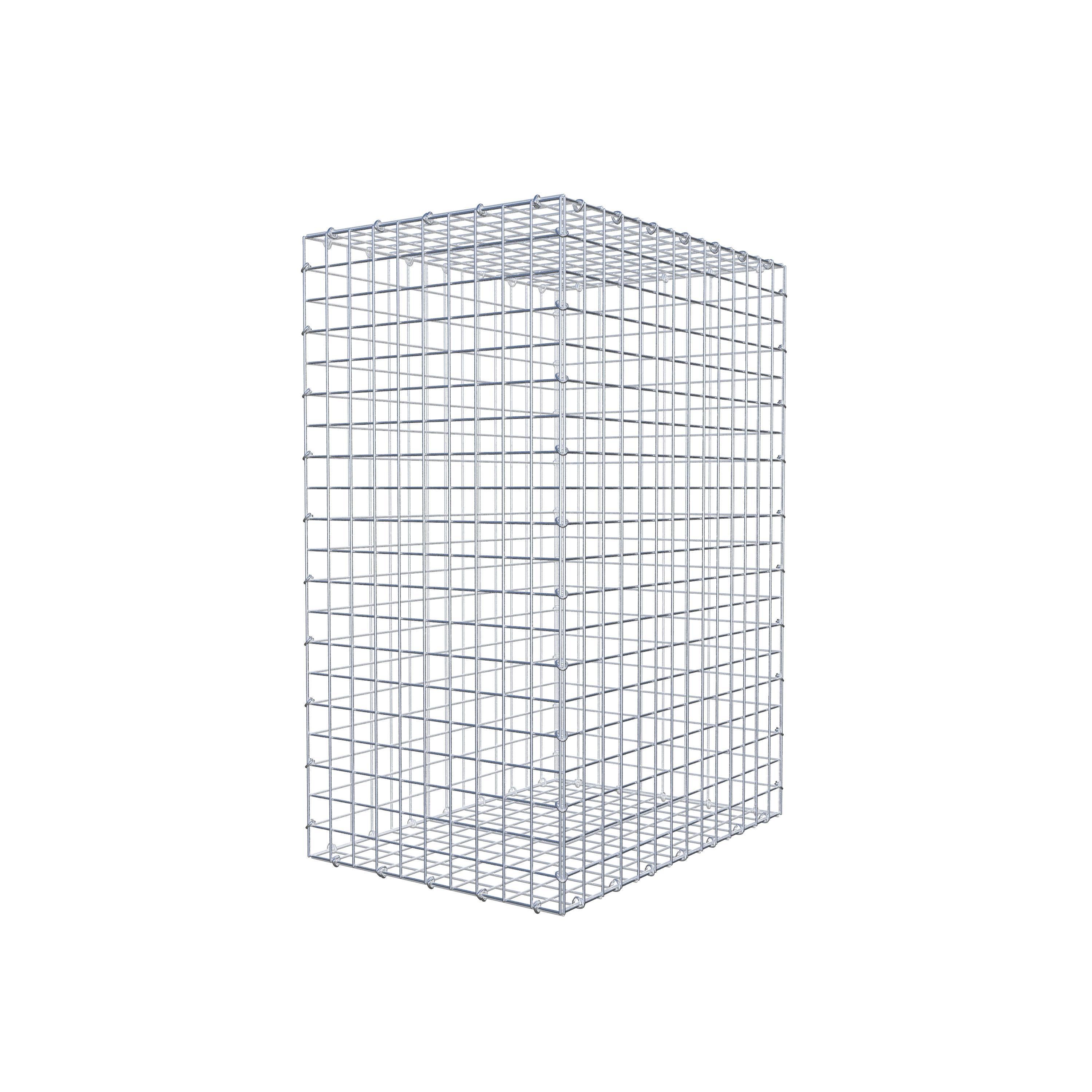 Gavión de acero galvanizado 100x70x50cm (LxAxP), malla 5 x 5cm, Anillo en C, jaula metálica para muro o jardín - 5