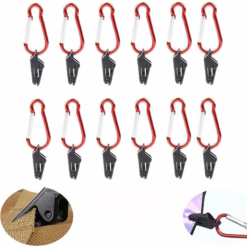 BSTCAR 10 Pièces Pince Pour Bâche - Clip Oeillet Réutilisable Plastique Robuste Pour Tente Et Plein Air