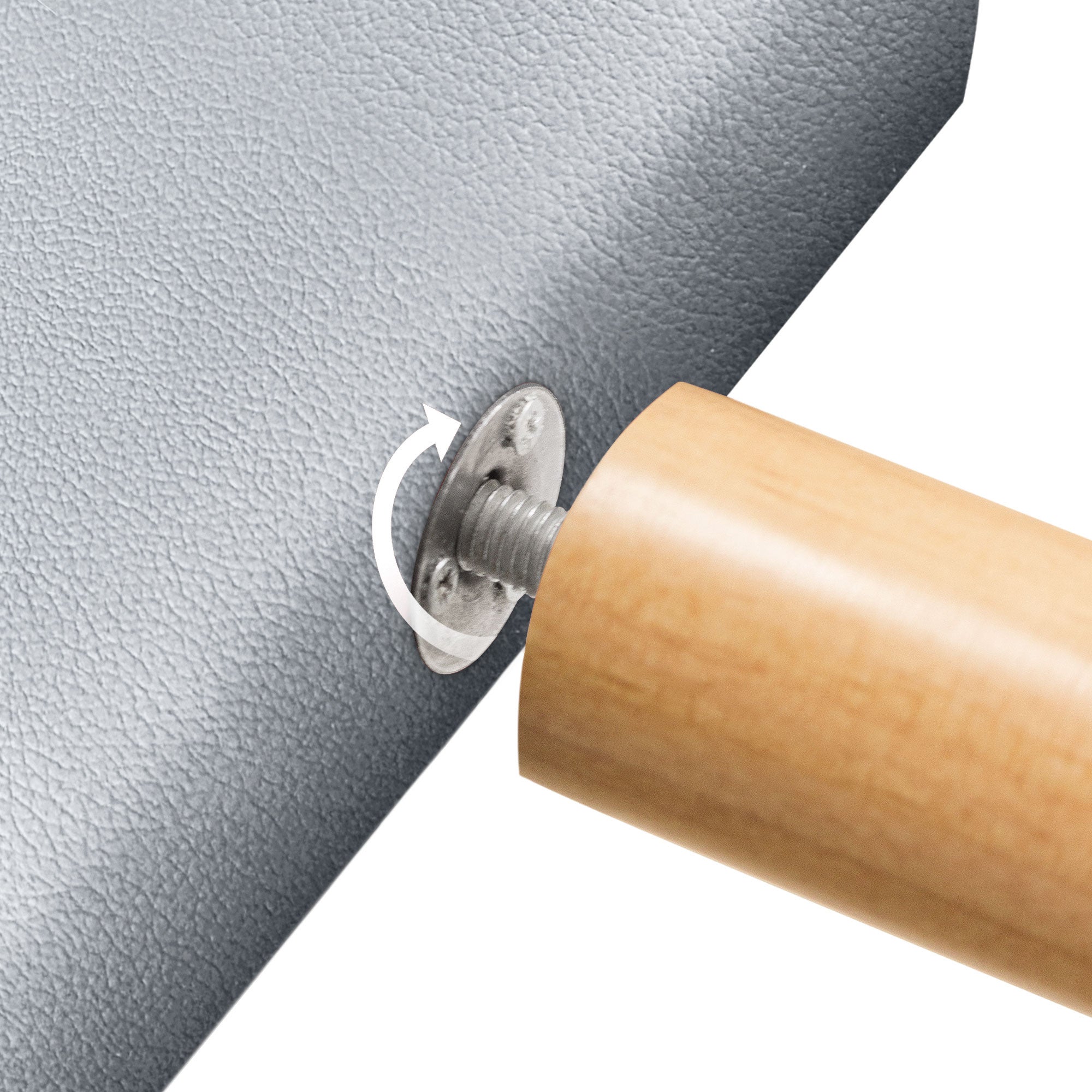 DHOME Cabecero de Polipiel Liso y con Patas cabeceros Cabezal tapizado Cama (Polipiel Plata, 110cm (Camas 80/90/105)) - 6