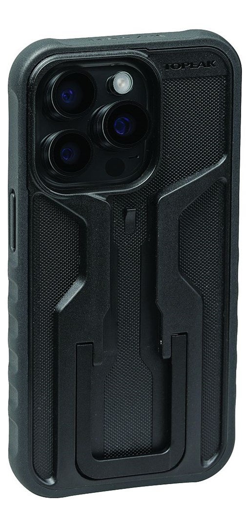 Coque Topeak RideCase Pour IPhone 12 Mini – Aluminium Et Fibre De Verre, Noir/gris, Ultra Légère Et Protective