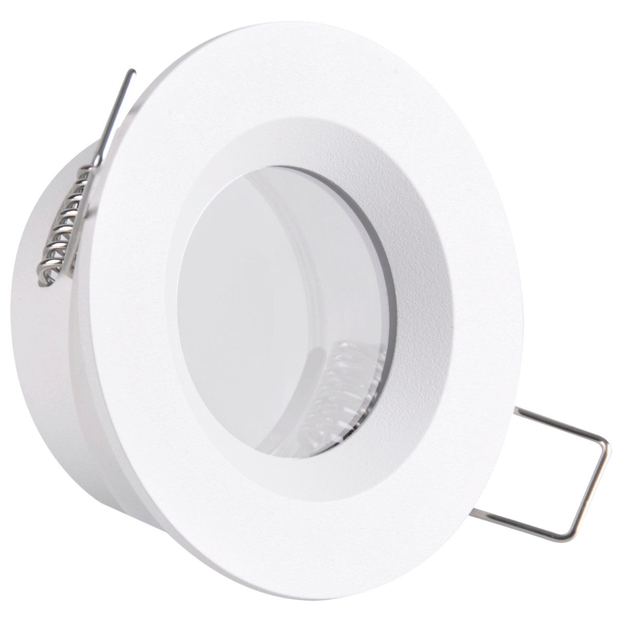 Oprawa sufitowa wpuszczana podtynkowa Boras biały matowy 1xMR16x8W okrągła IP44 wym: 4 x 8 x 8 cm aluminium Polux