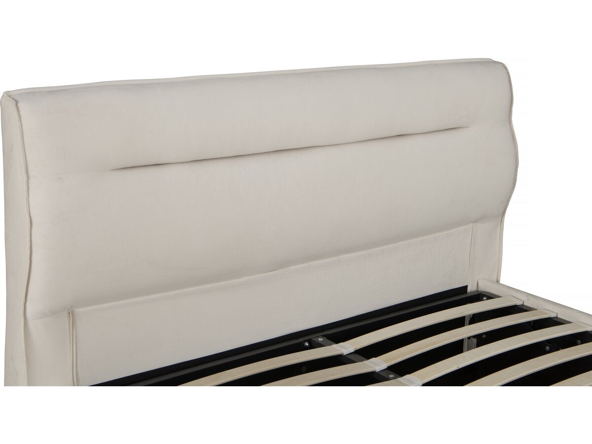 Letto matrimoniale con contenitore in velluto 