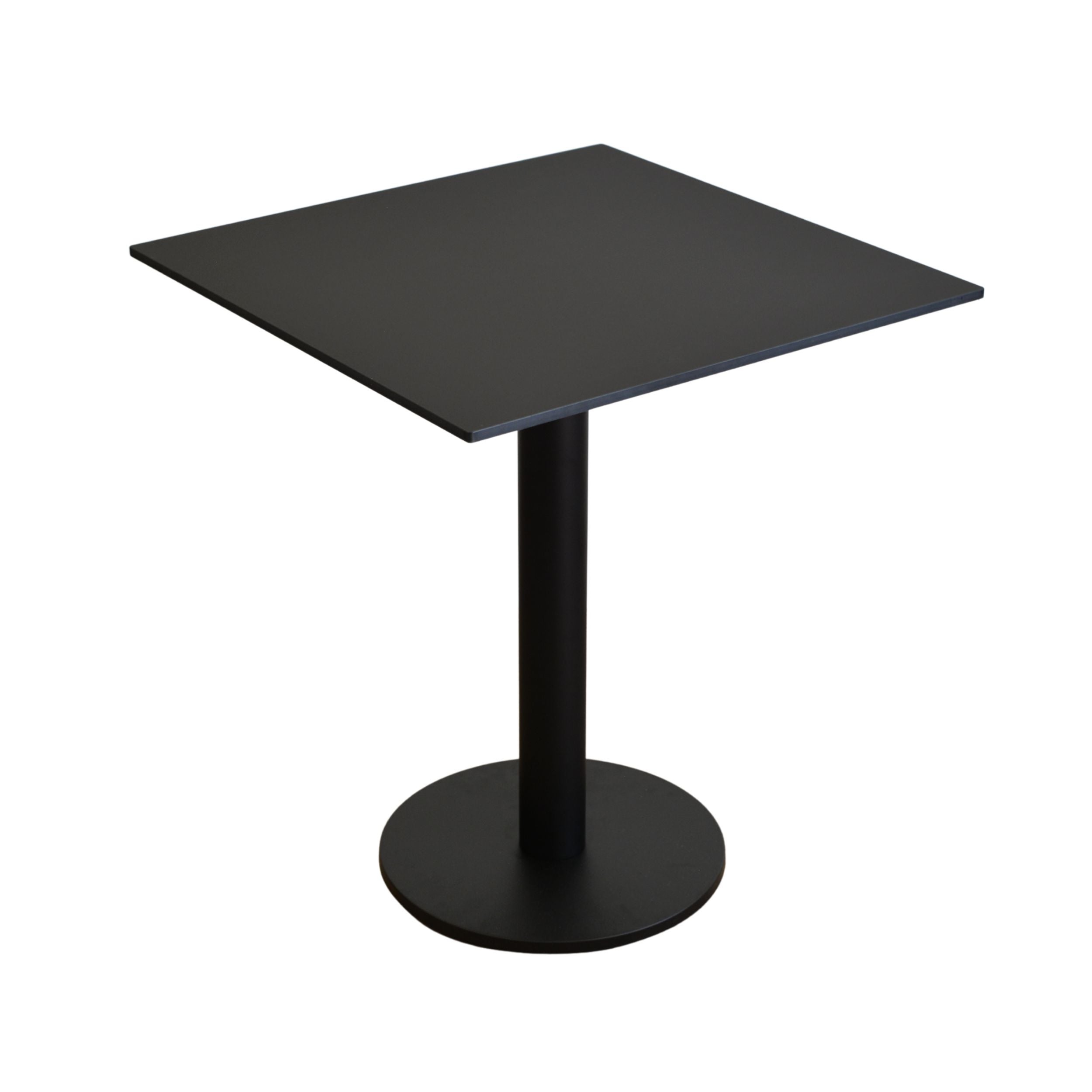 Stolik na balkon wodoodporny HPL 12mm 75x75cm Black Mat - noga okrągła