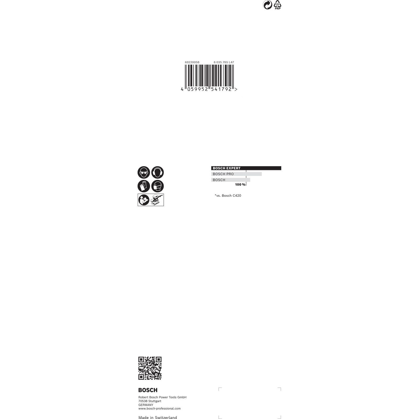 Bosch Professional 10x Carte abrasive Expert C470 senza fori (per Legno duro, Vernice su legno, 93x230 mm, Grana 60, accessorio Levigatrice orbitale) - 9