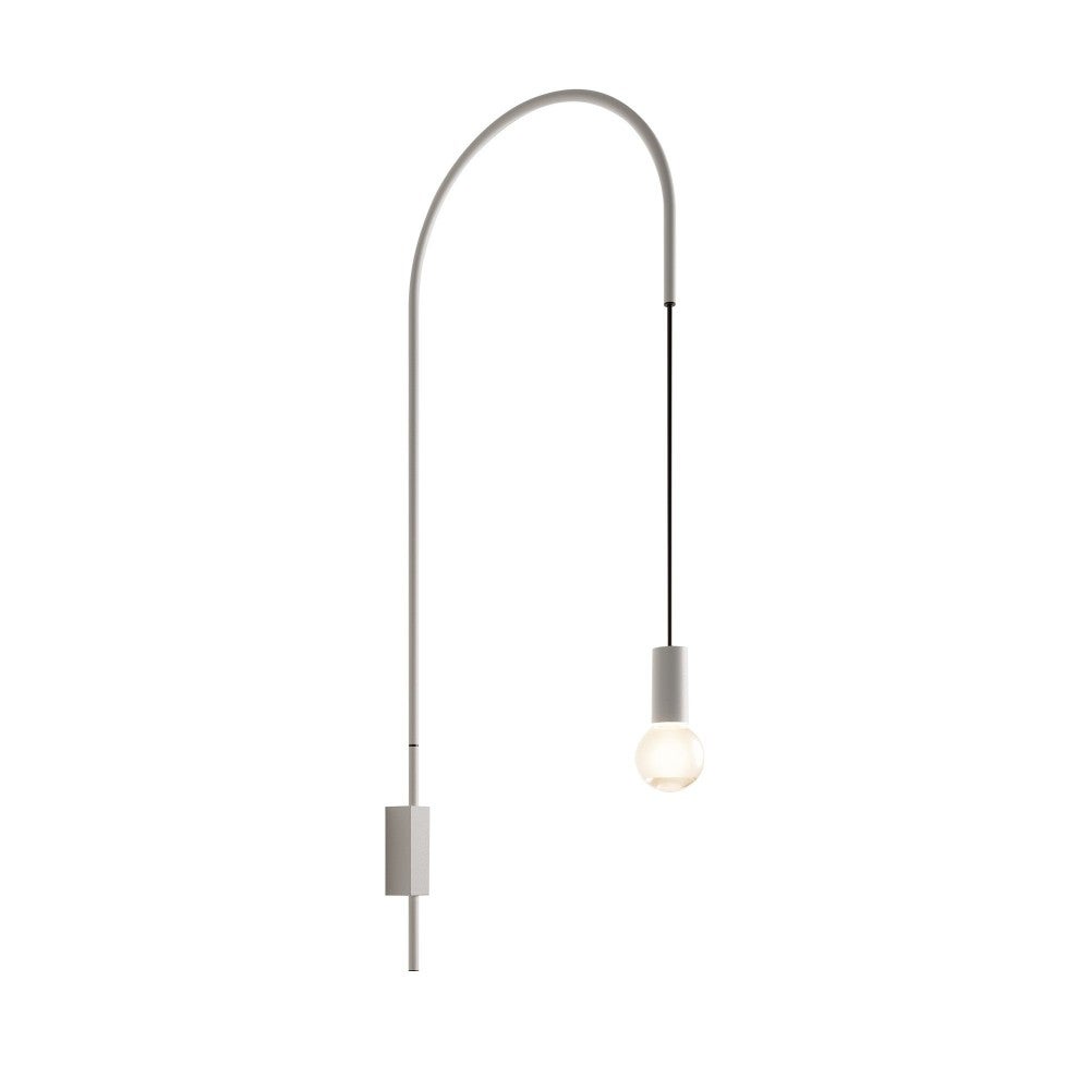 Zafferano - Lampa ścienna Filo, obrotowa 200°, malowany metal, żarówka E27 maks. 60 W w zestawie, wys. 110 cm - biała