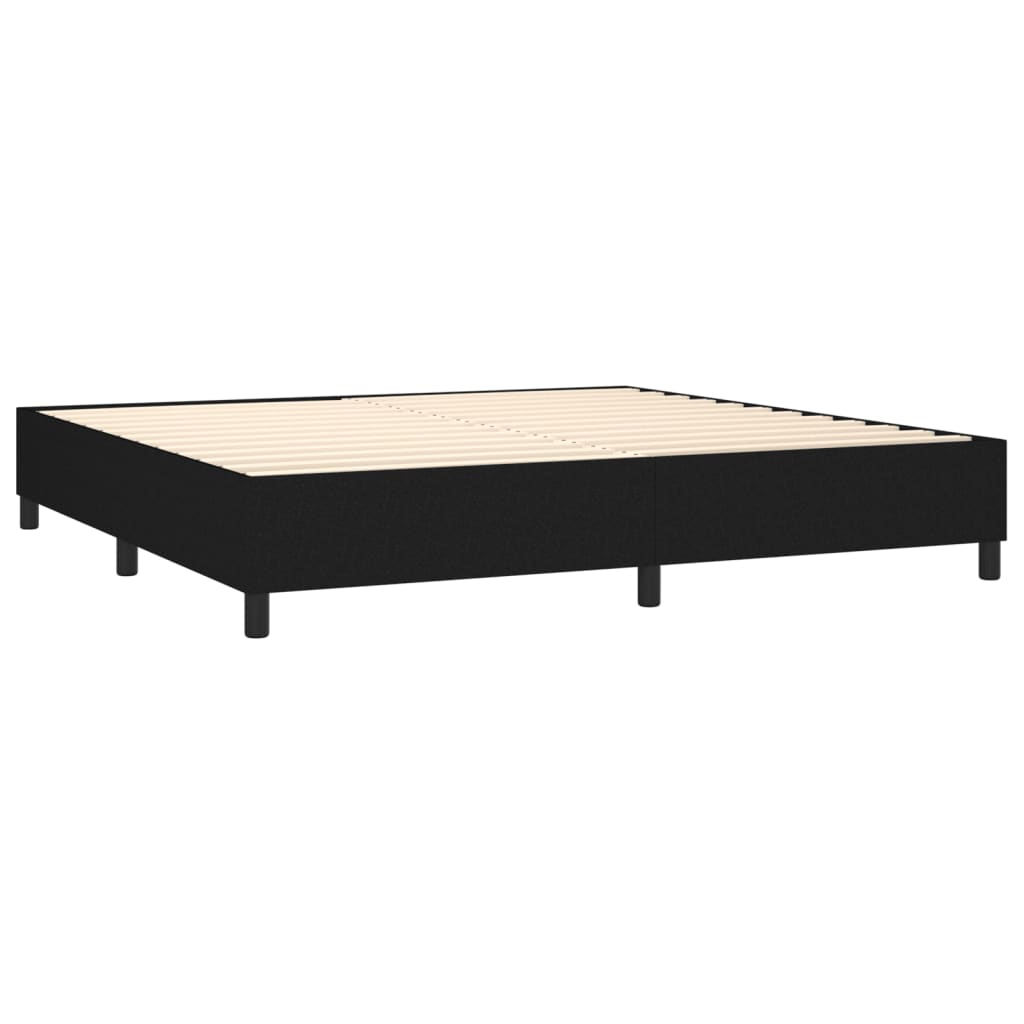 Maison Exclusive - Sommier à lattes de lit matelas et LED Noir 200x200 cm Tissu - 5
