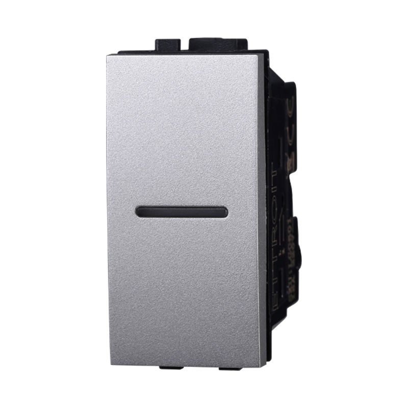 1 PULSANTE DEVIATORE 1P A LEVA NERO 16 A COMPATIBILE BTCINO LIVING