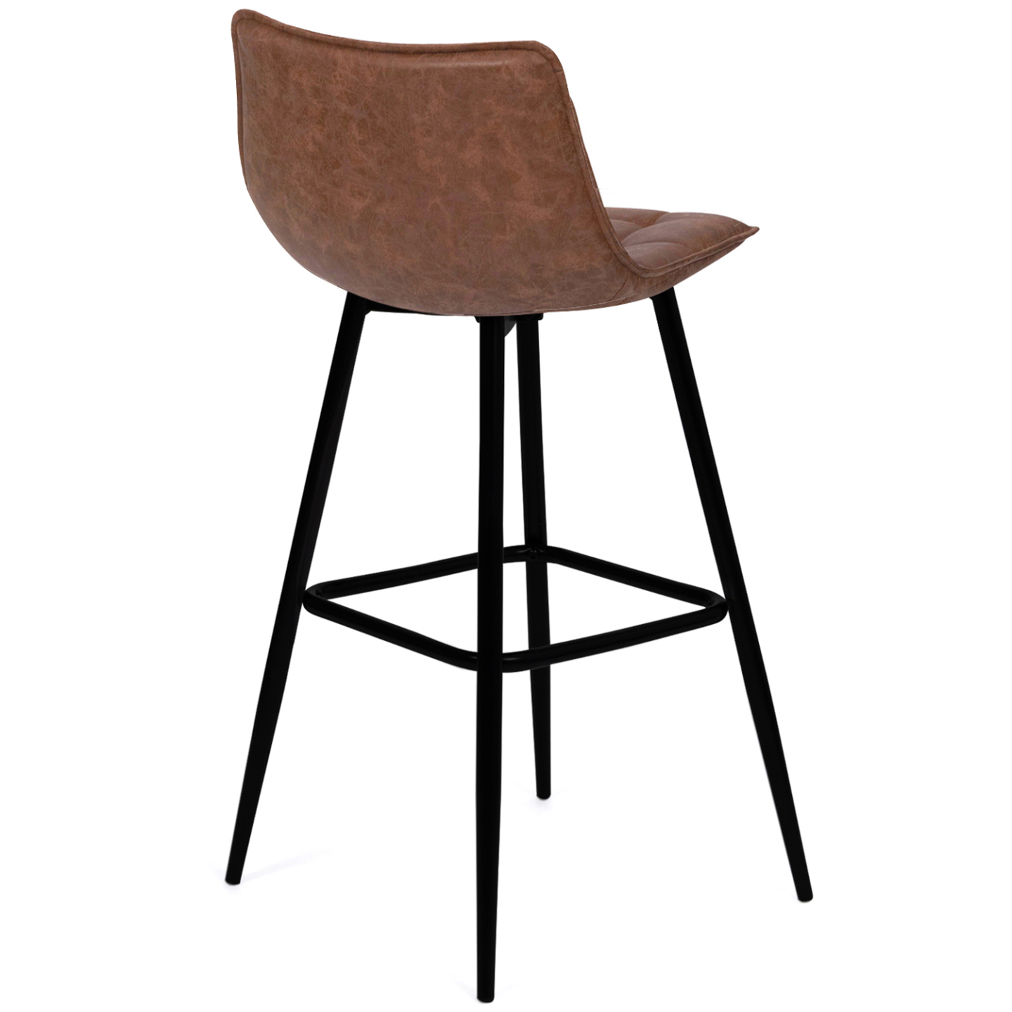 Lot de 4 tabourets de bar MADY marron vintage - 4