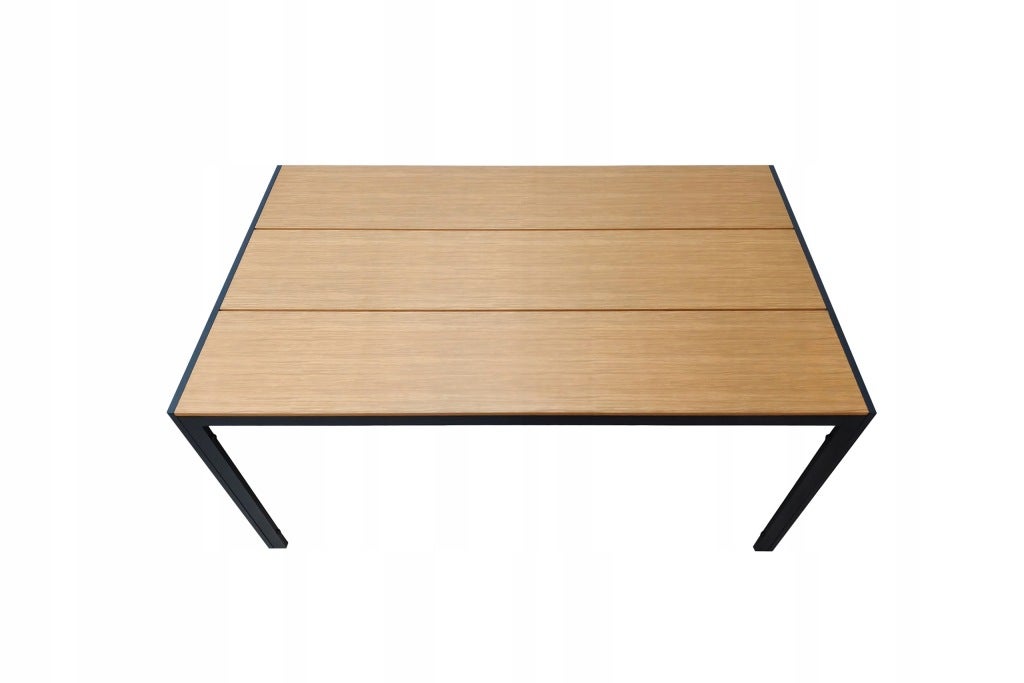 Zestaw mebli ogrodowych balkon stół Allen Pro 150x90W + 6x krzesło Pola KD czarne - 5