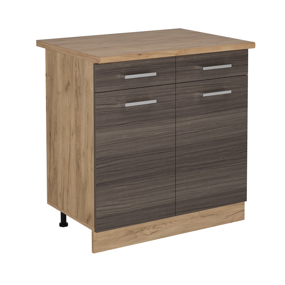 Vicco Szafka dolna do kuchni R-Line, Szlachetna szarość, 80 cm , BP Dąb