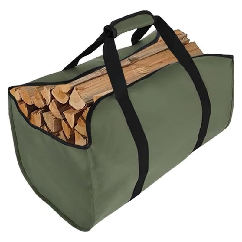 Składana torba na drewno opałowe, torba do transportu drewna, wodoodporna, trwała, płócienna torba do przechowywania drewna kominkowego