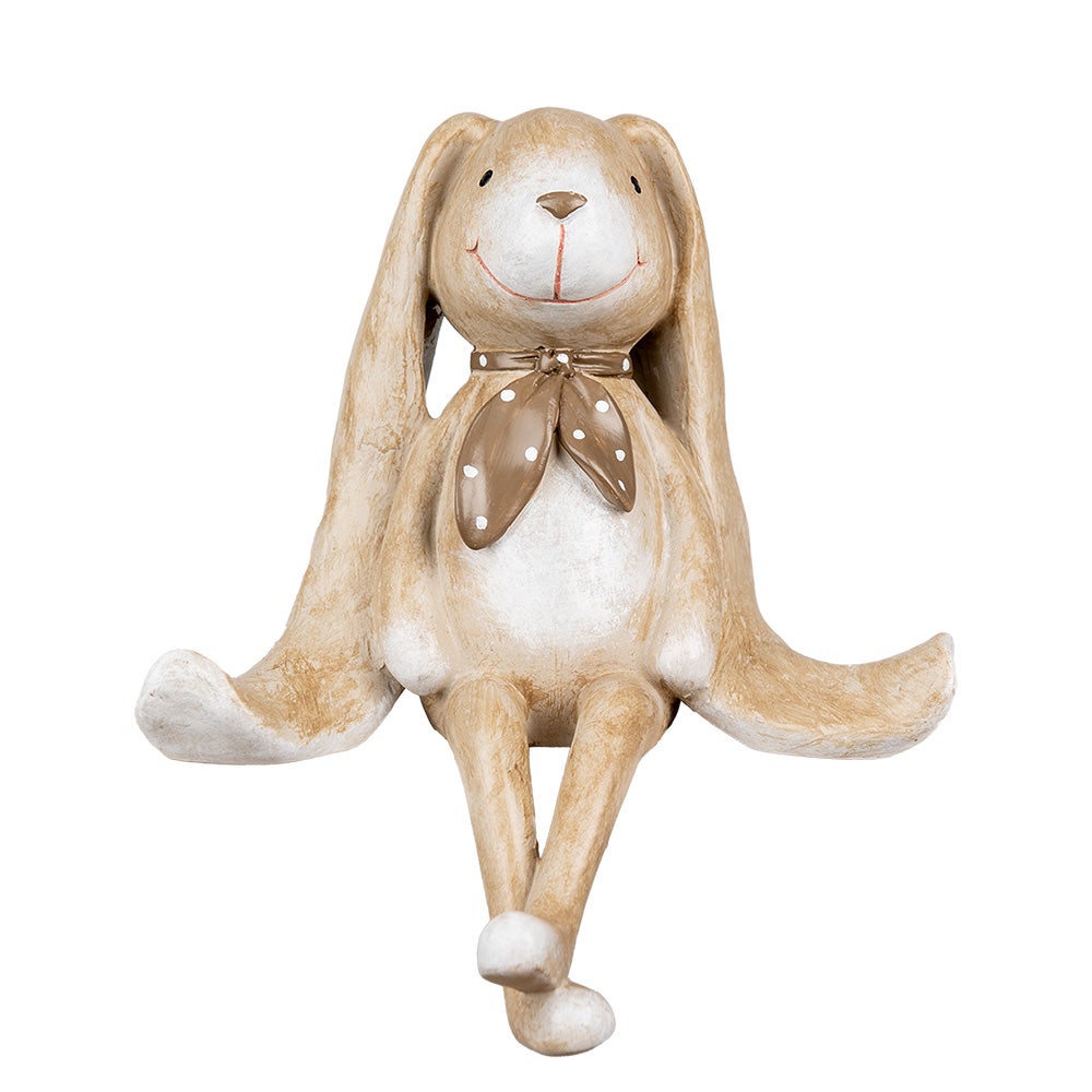 Figurine Lapine Champêtre Clayre & Eef – Décoration Polyresin Pastel Pour Maison (13 Cm)
