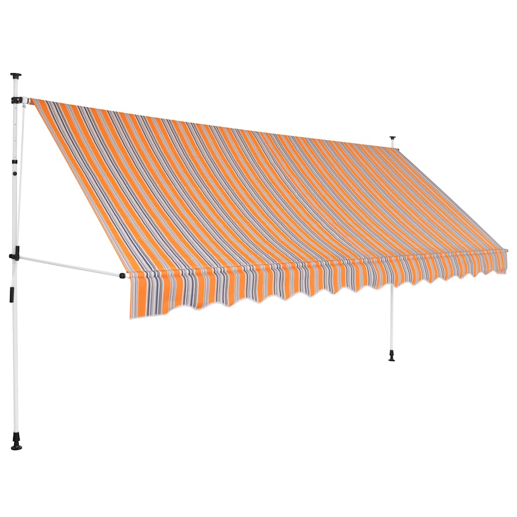 Maison exclusive - toldo manual retráctil 400 cm amarillo y azul a rayas