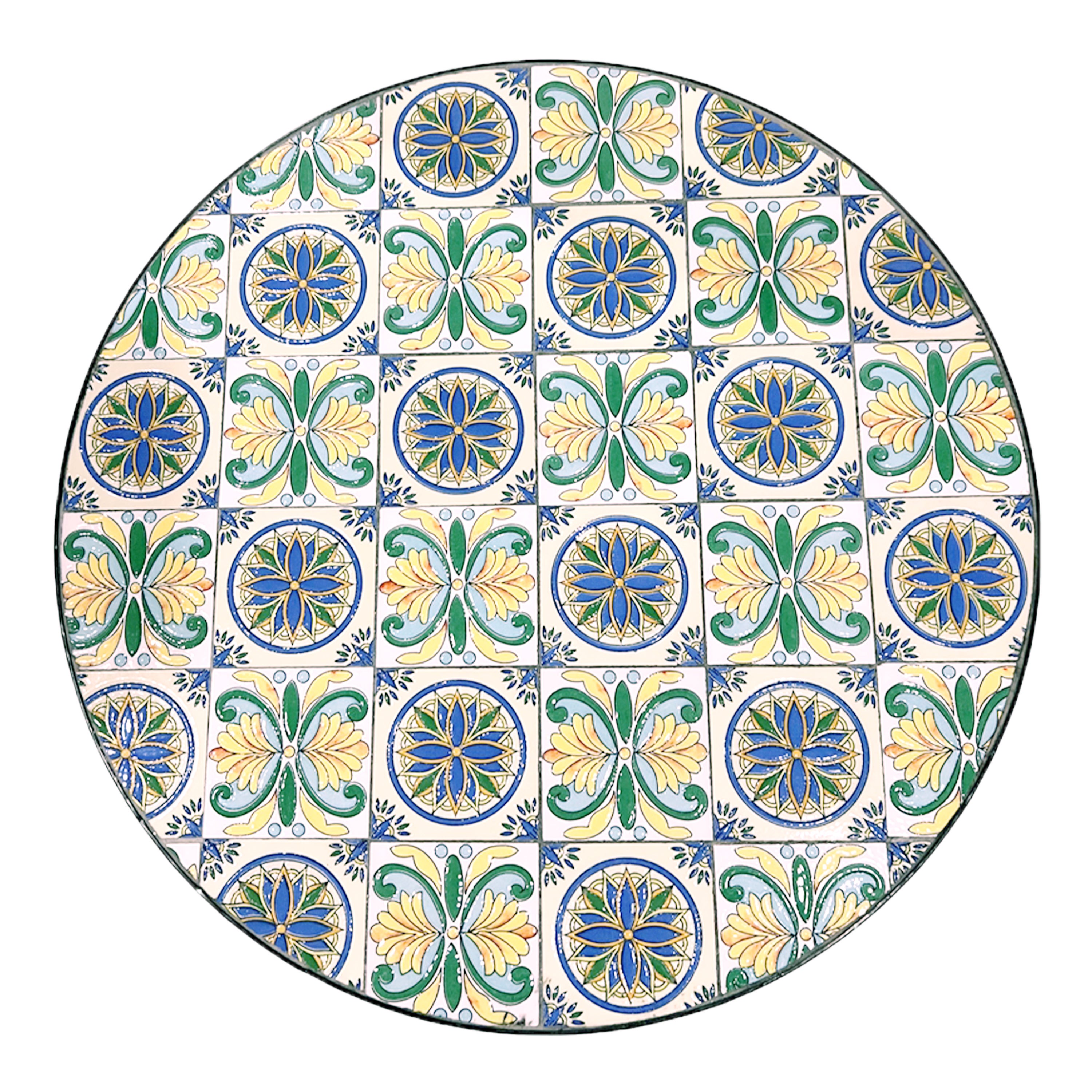 Axi Amélie Table Bistrot, Bleue/Jaune | Salon De Jardin Bistrot, Table Bistrot Mosaique Pour Jardin/Balcon/Terrasse - 2