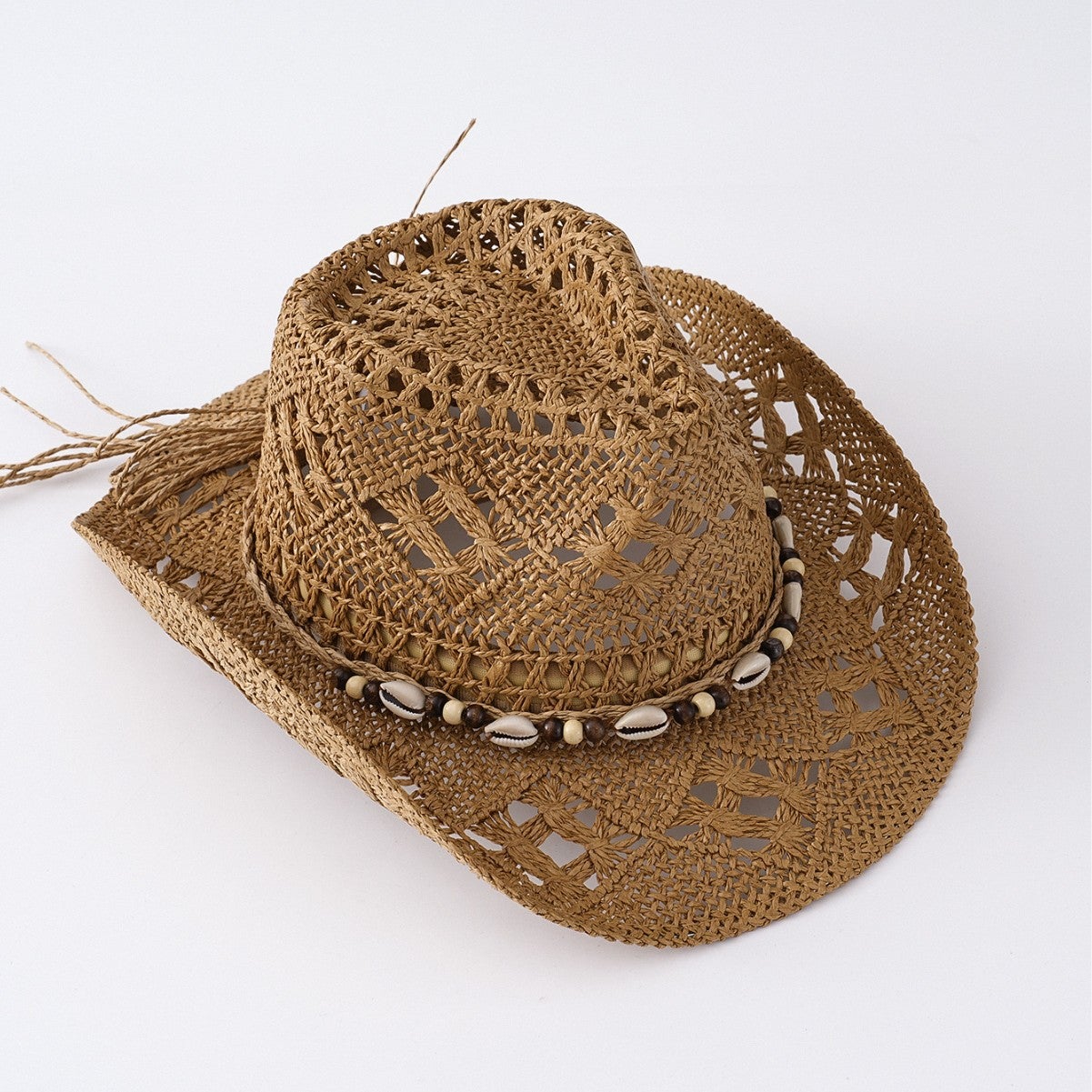 Chapeau de cowboy, chapeau de plage à larges bords, chapeau de soleil respirant, chapeau de paille - 4