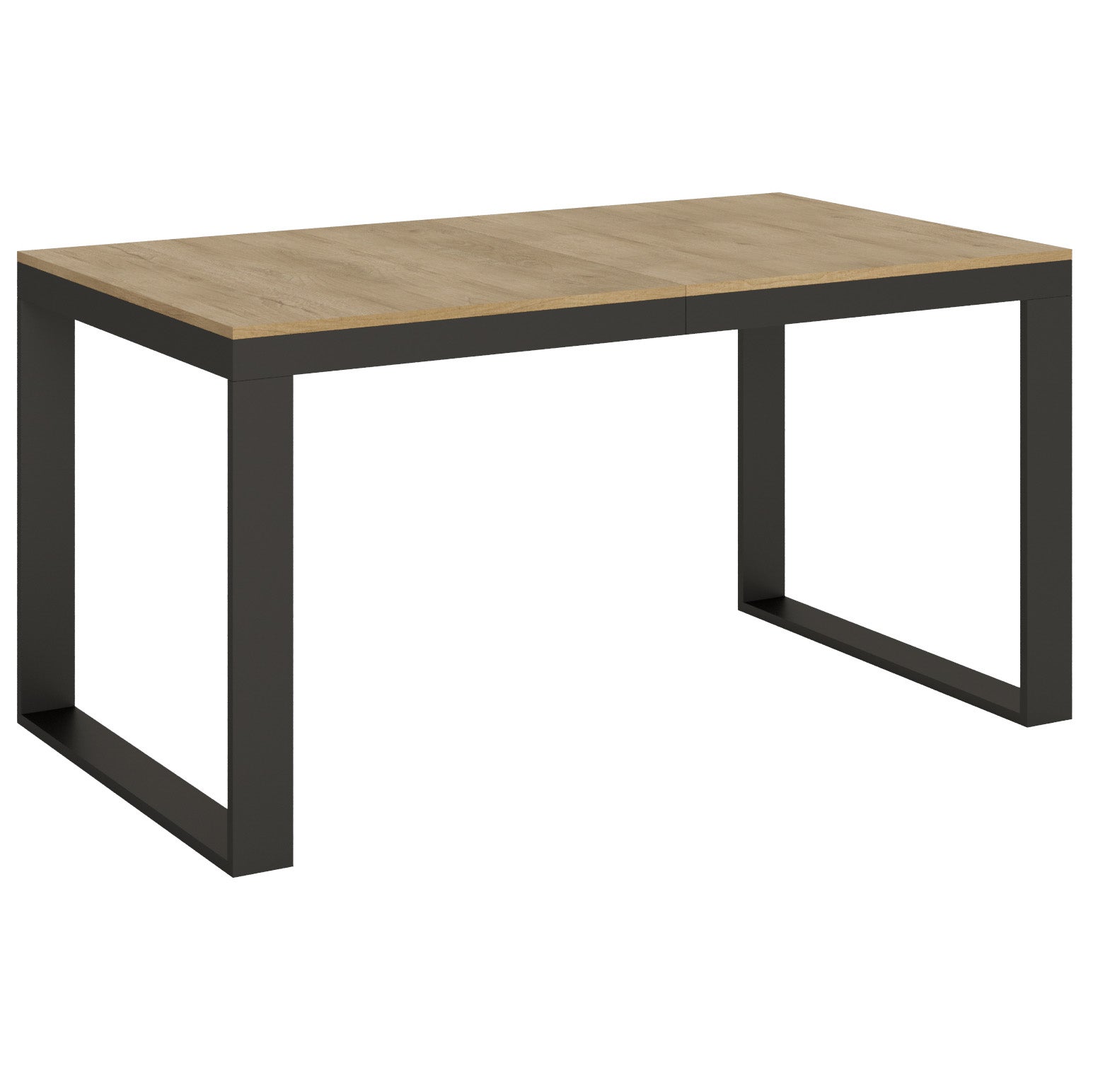 Stół rozkładany 90x160/264 cm Tecno Evolution Natural Oak z ramą w kolorze antracytowym