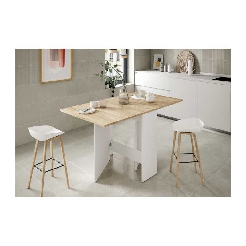 Tavolo da cucina ad ala battente Volare White Artik e Rovere canadese 78 A X 31 AN X 77 P - 6