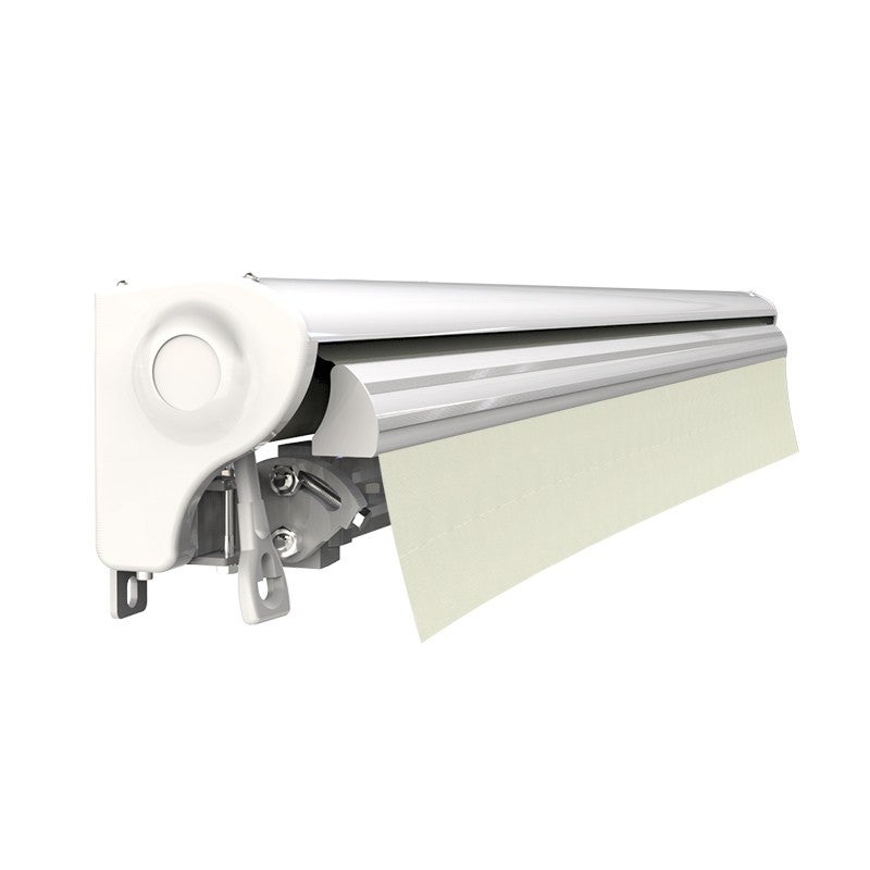 Store banne manuel Demi coffre 4 x 3 m pour terrasse - Écru - 4