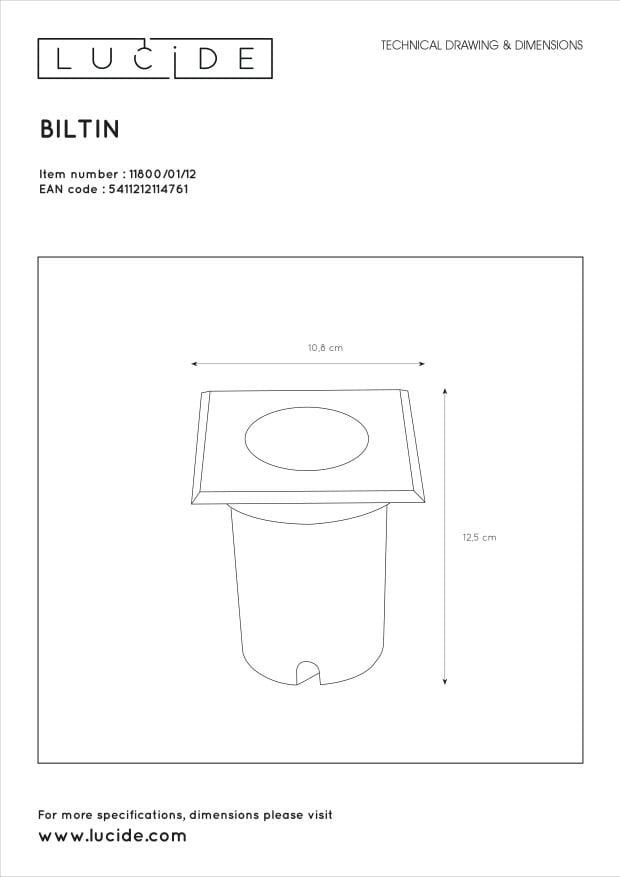 BILTIN-Spot de sol d'extérieur L10.8cm - - 4