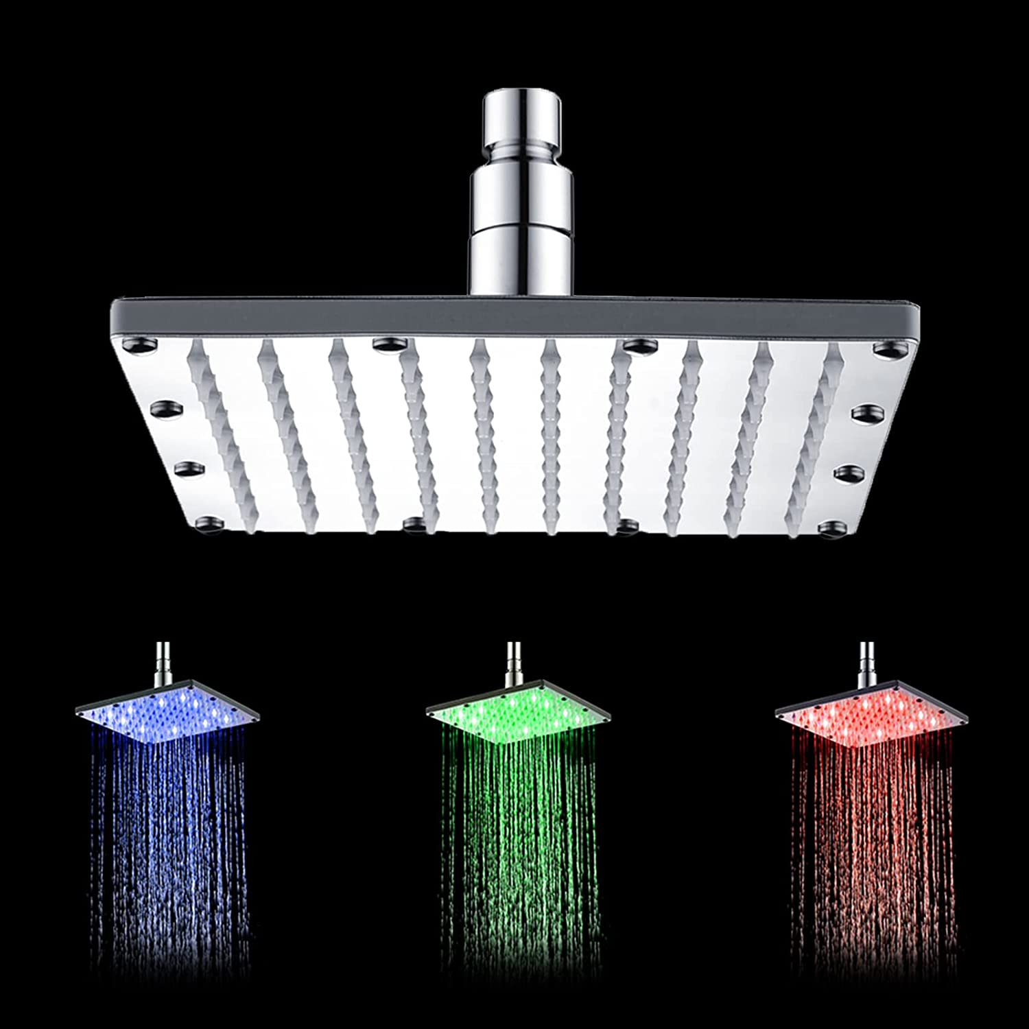Pomme De Douche LED, 3 Couleurs Changeantes à LED, Pommeau De Douche à